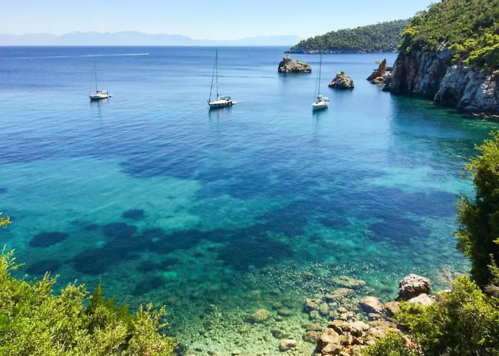 Romantic Pergamonto With Private Pool & Sea View Вилла Скопелос